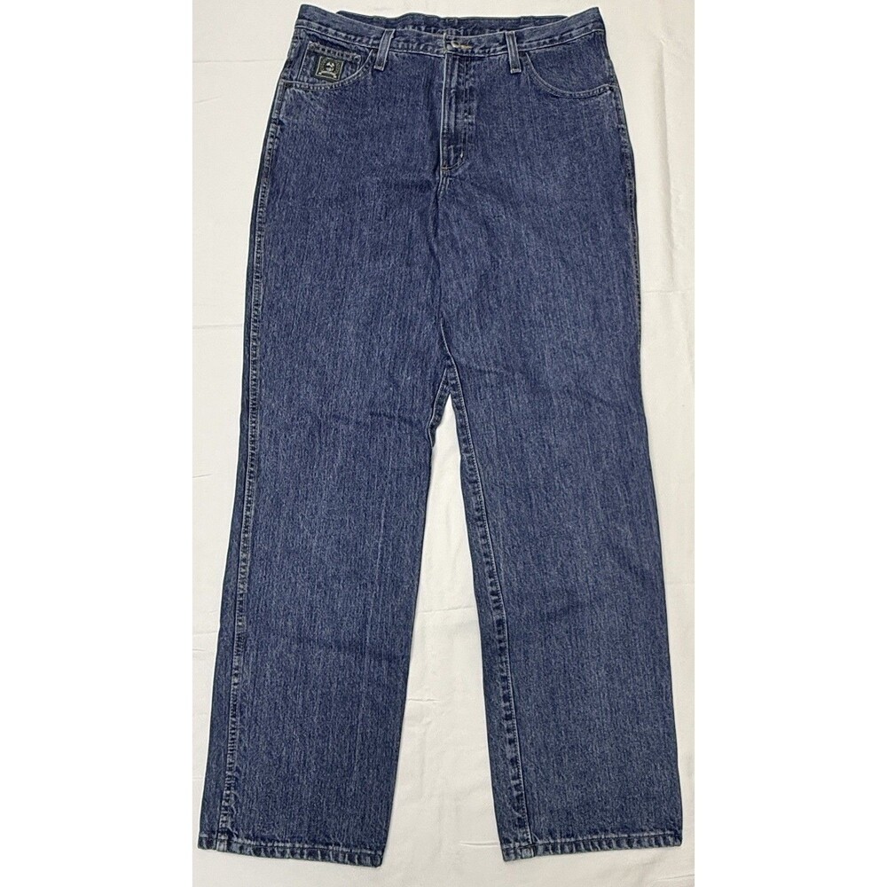 Cinch Green Label Mens 36x34 Relaxed Fit Straight Leg Jeans Blue MB90530002